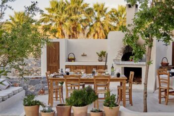 Der Essbereich im Village Heights Resort auf Kreta