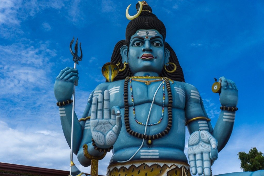 Shiva-Statue im Thiru Koneswaram Tempel, Trincomalee